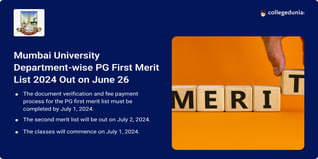 Mumbai University PG Admission 2024 First Merit List Out @mu.ac.in, Second Merit List to be Released on July 2